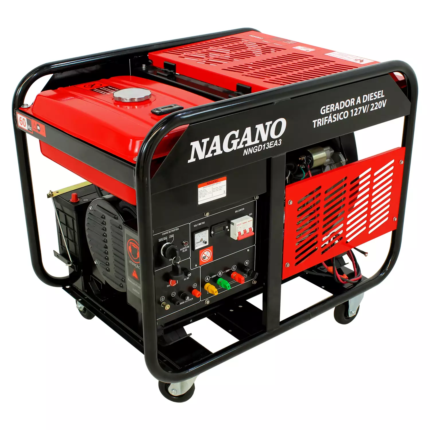 Gerador a Diesel 13.75kva Trifásico 220v Partida Elétrica Refrigerado a Ar – NNGD13EA3