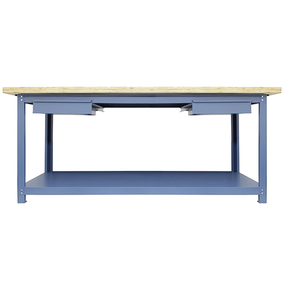 Bancada Multiuso 2000 x 800 x 40 mm com 1 Prateleira e 2 Gaveta NOCRAM-NB-12