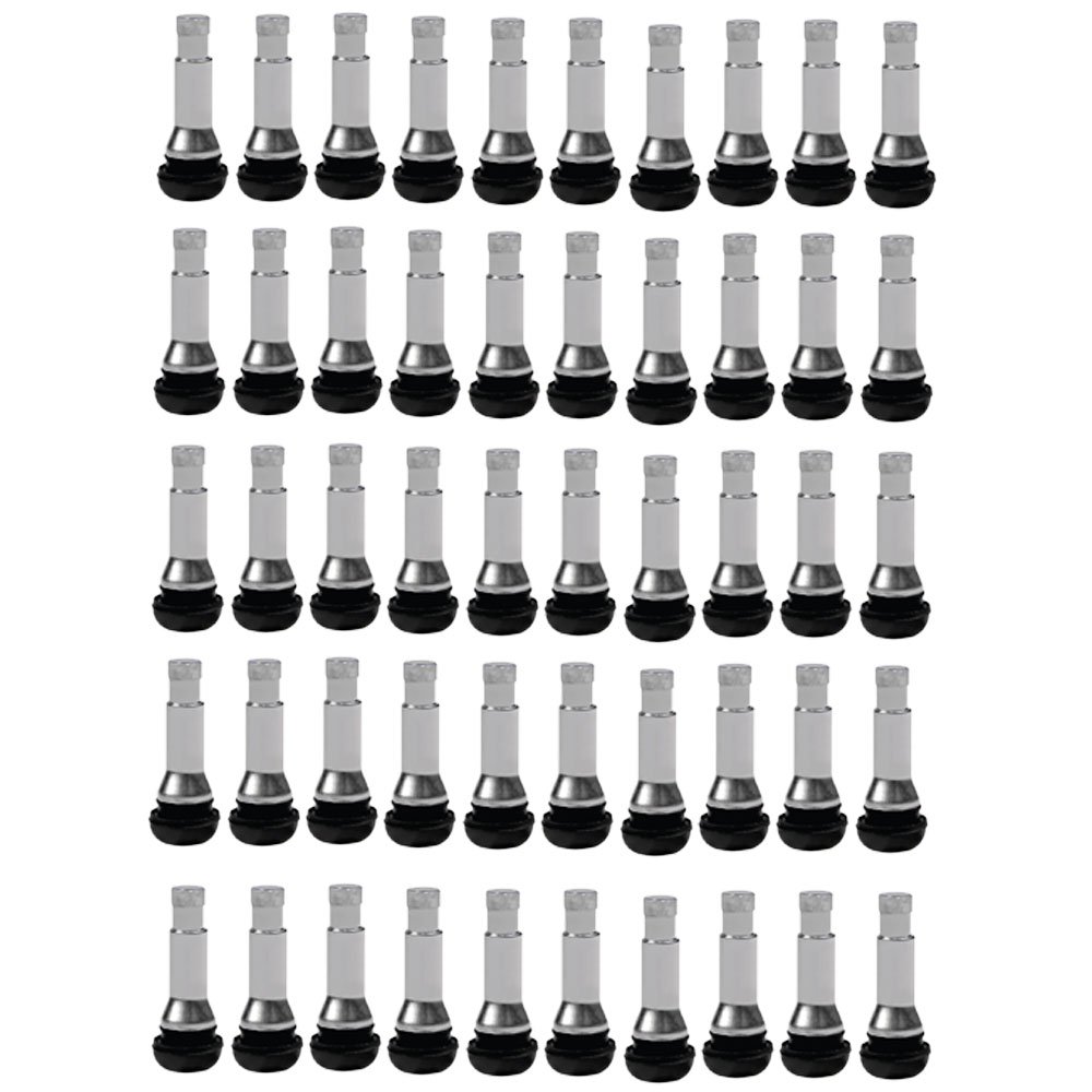 Válvula para Pneus sem Câmara TR414 Cromado 11,5mm com 50 Unidades JEDAL-821414ZAC