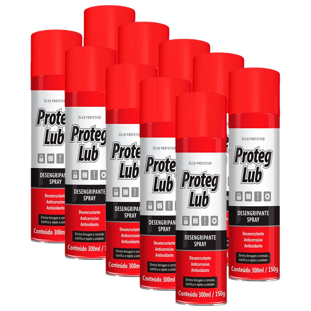 Kit 10 Desengripantes -680208 300ml PROTEG LUB-