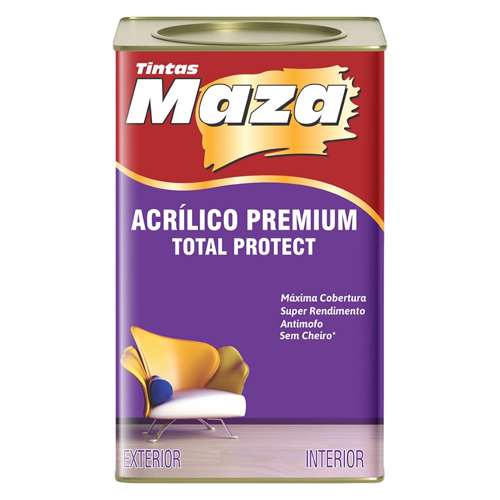 Tinta Acrílica Premium Cinza Elefante Fosco 18L MAZA-26449