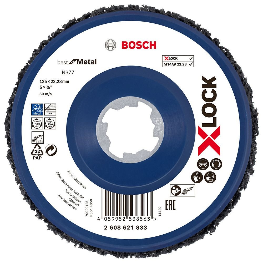 Disco de Limpeza X-LOCK para Metal 125mm BOSCH-2608621833-000