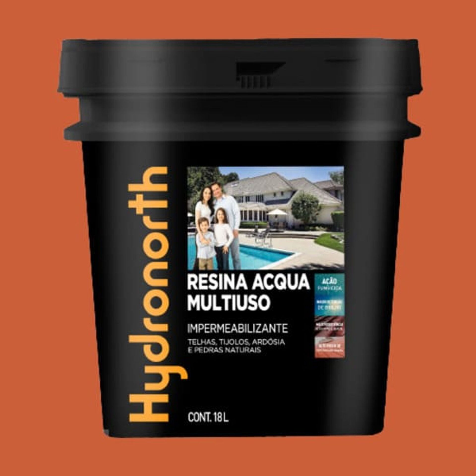 Resina Multiuso Acqua Brilhante Cerâmica Telha 18L Hydronorth