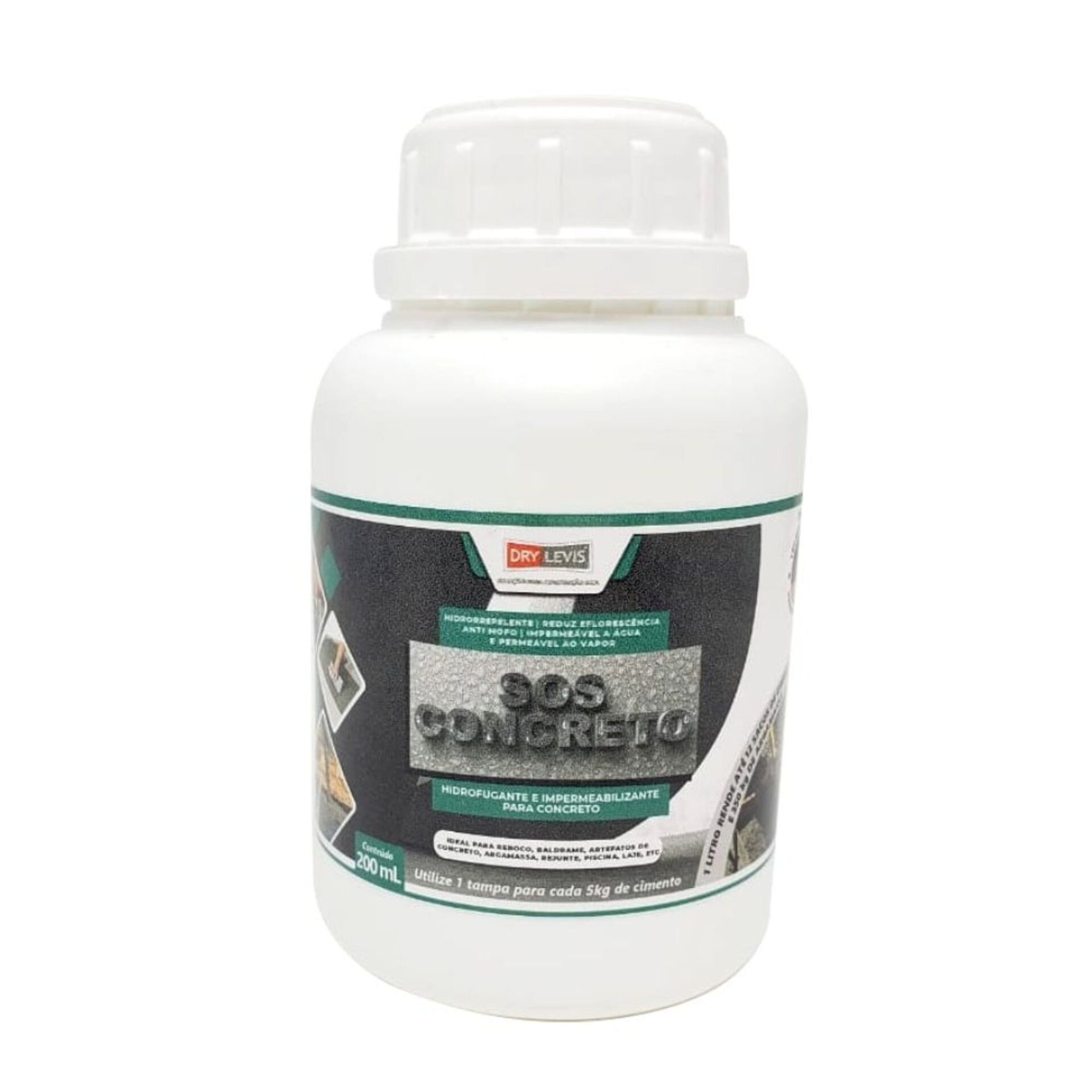 Impermeabilizante Hidrofugante SOS Concreto 200ml Drylevis
