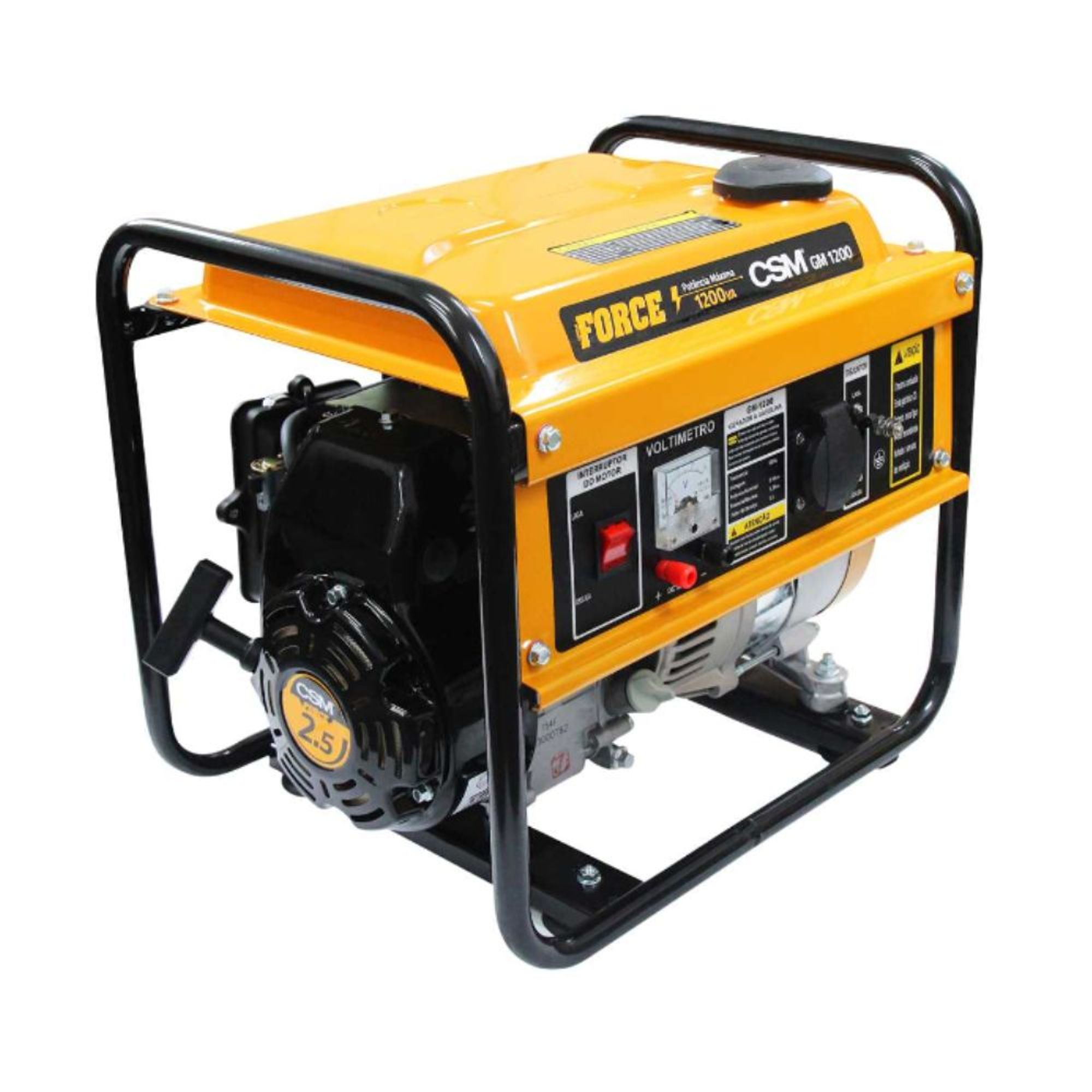 Gerador à Gasolina 1,2 kVA 4 Tempos 4L 4,5h GM1200 Force CSM