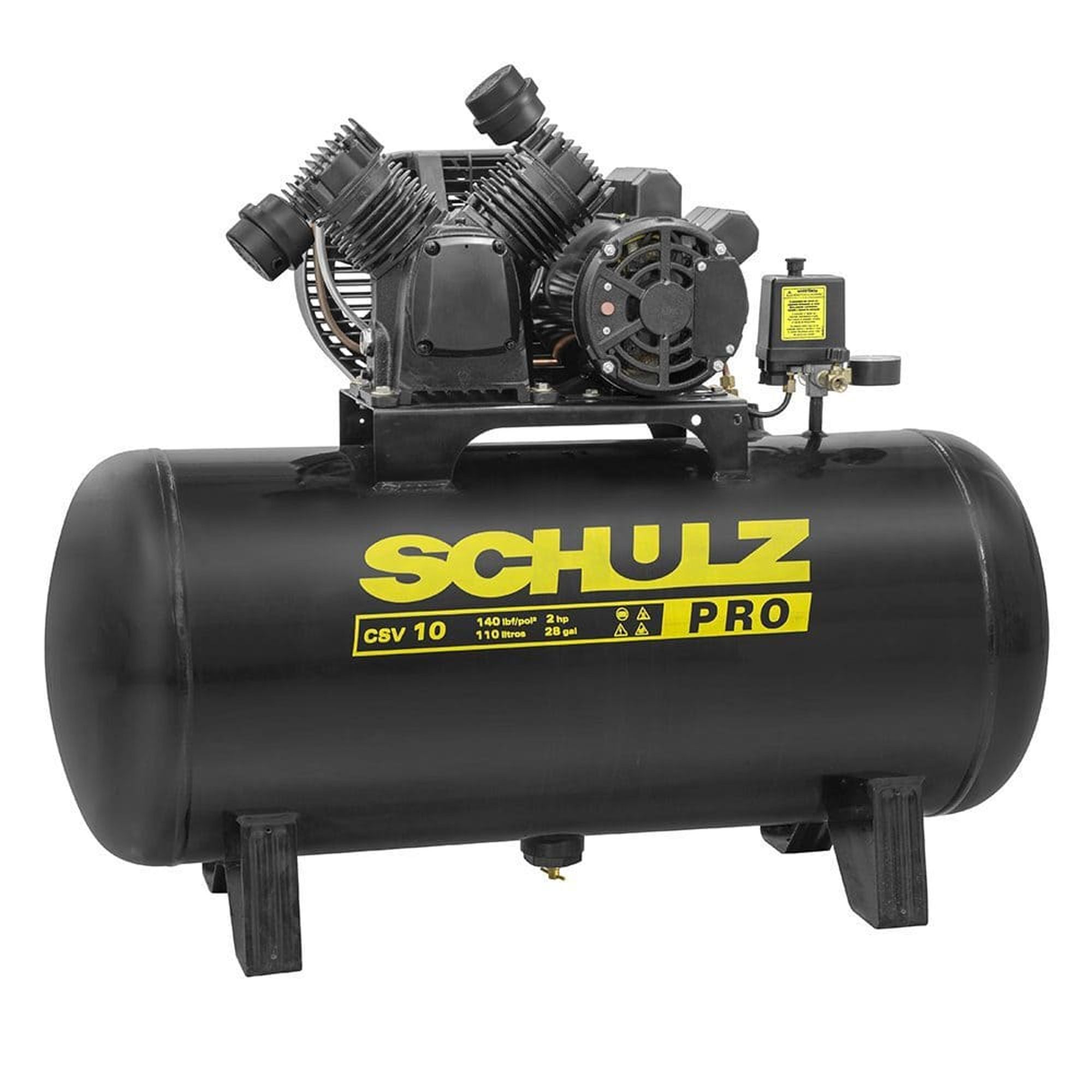 Compressor de Ar PRO CSV 110L 10 pés 140LBS 2HP Schulz