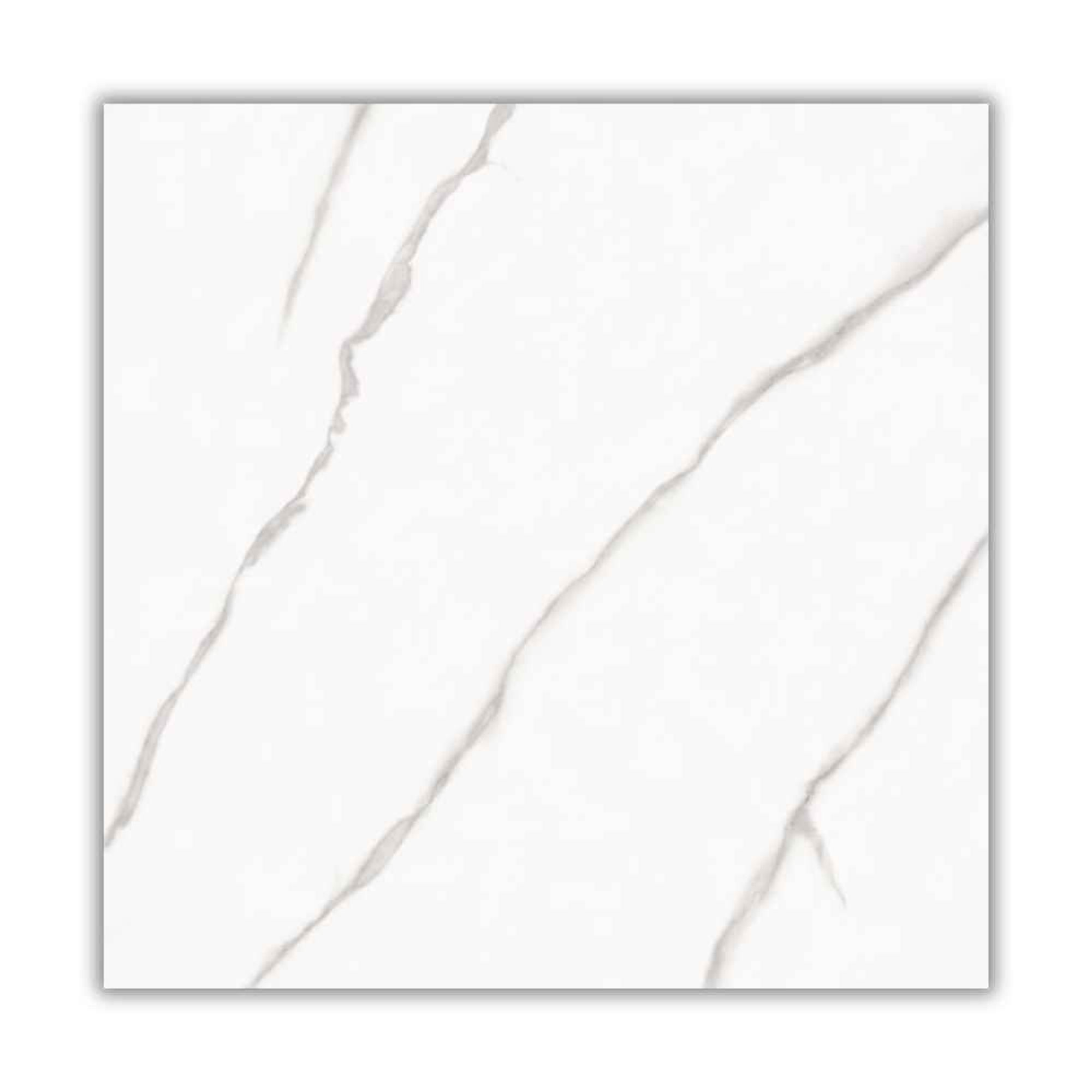 Porcelanato Carrara Retificado Polido Branco 60,5×60,5cm 1,83m2